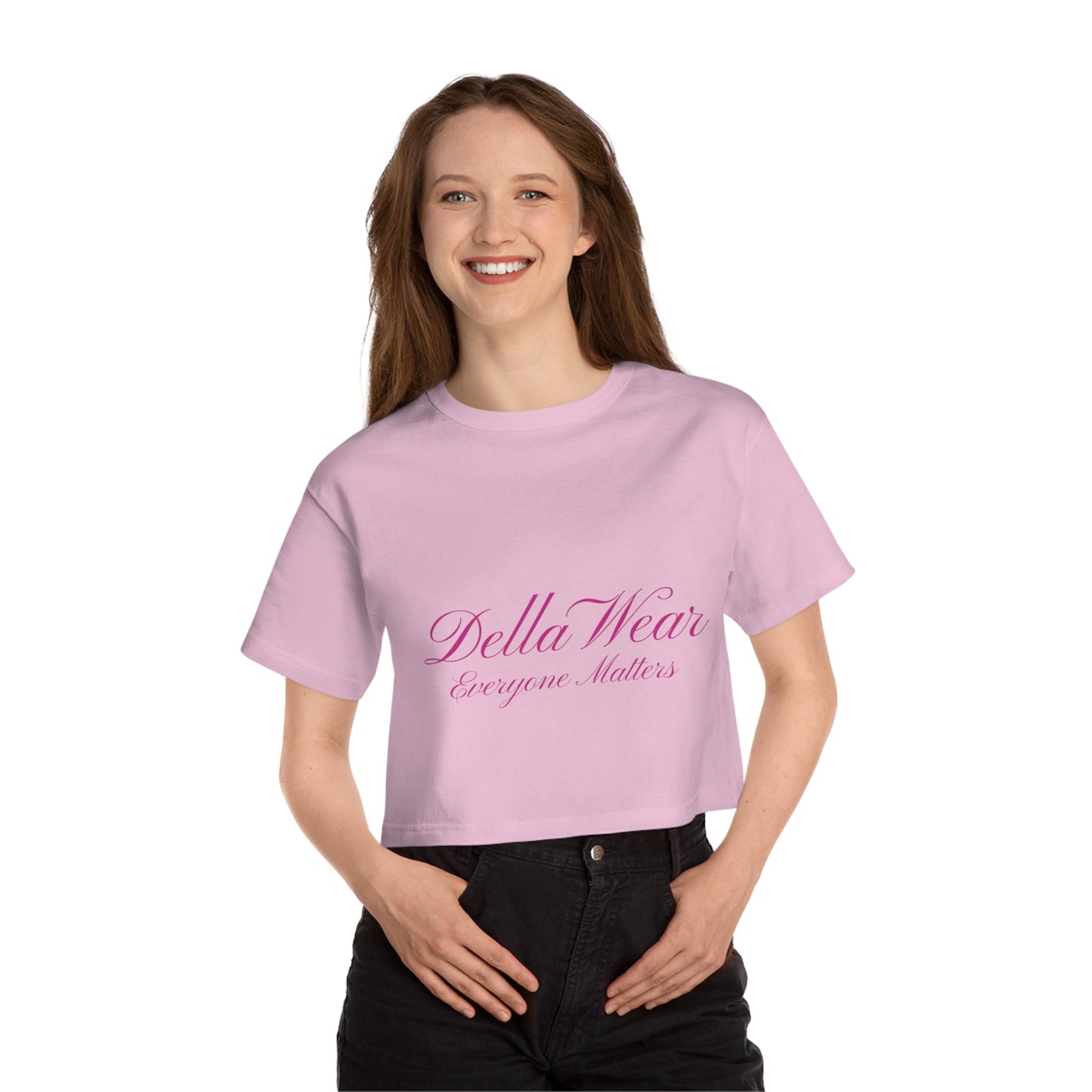 Cropped T-Shirt - DellaWear Everyone Matters, Trendy Crop Top, Empowering Apparel, Gift for Her, Casual Fashion