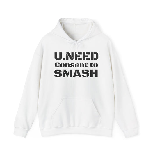Consent to Smash Hoodie | Unisex Heavy Blend Sweater, Casual Wear, Gift for Gamers, Streetwear Hoodie, Unique Trendy Clothing